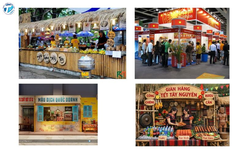 Mẫu gian hàng hội chợ ẩm thực chuyên nghiệp